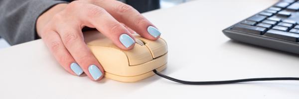 A wooden mouse